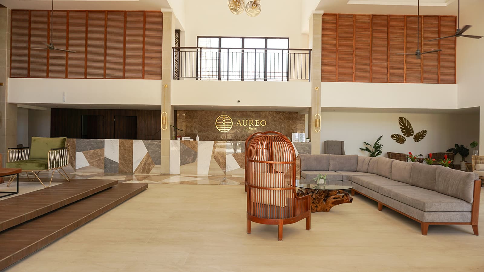 The resort lobby